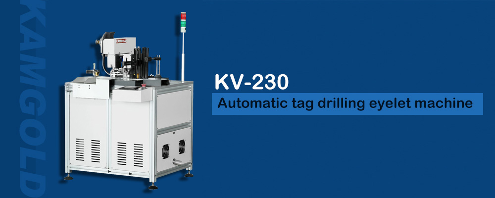 Automatic tag drilling eyelet machine